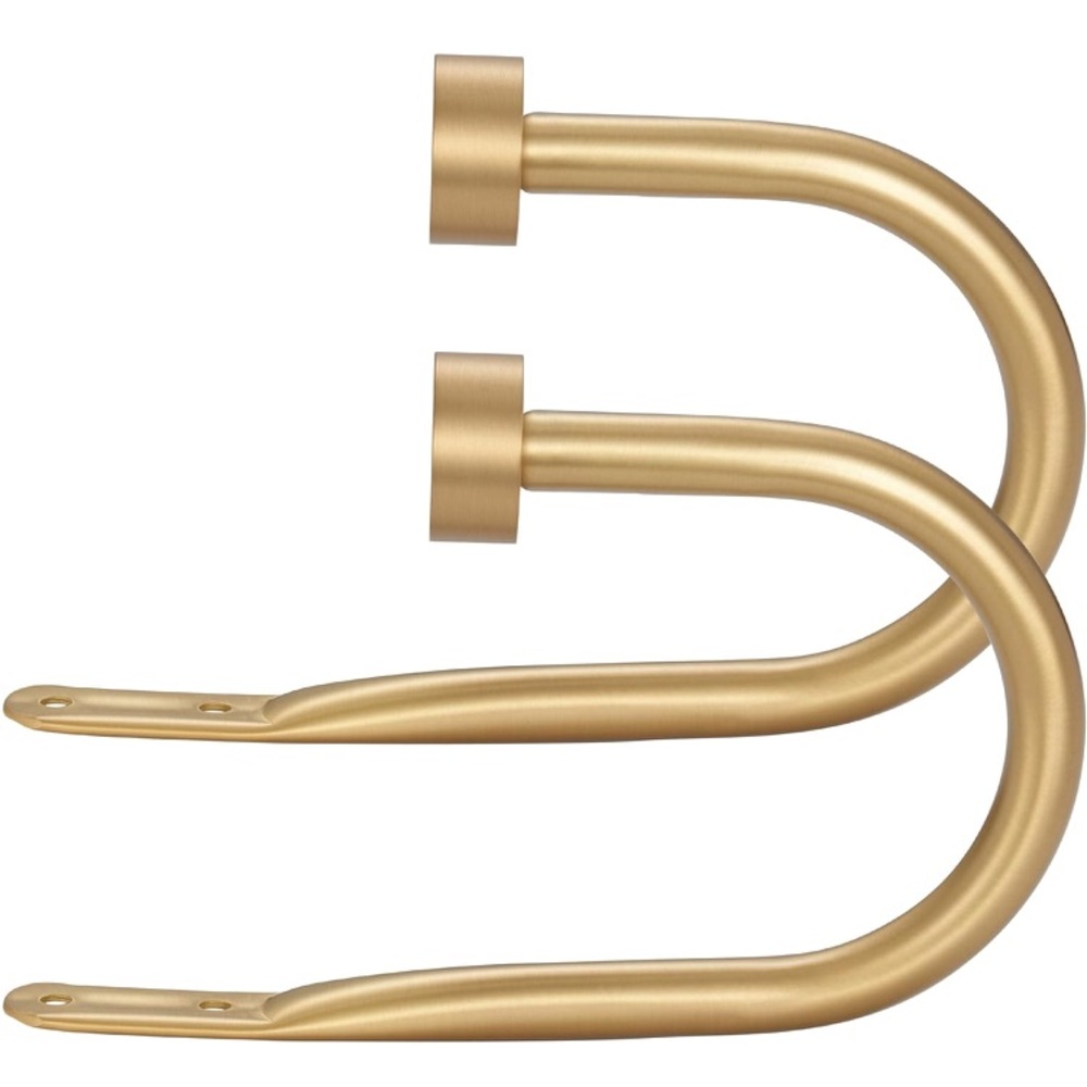 Drapery Holdback, Warm Gold Metal Window Curtain Holdback